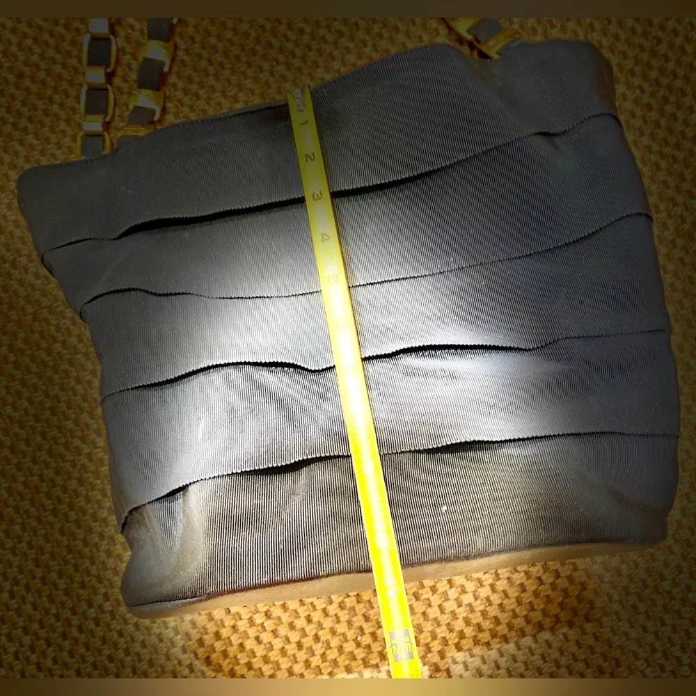 Salvatore Ferragamo Canvas Black Chain Strap Bag - Picture 10 of 17